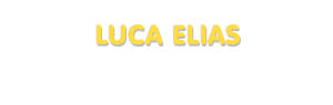 Der Vorname Luca Elias